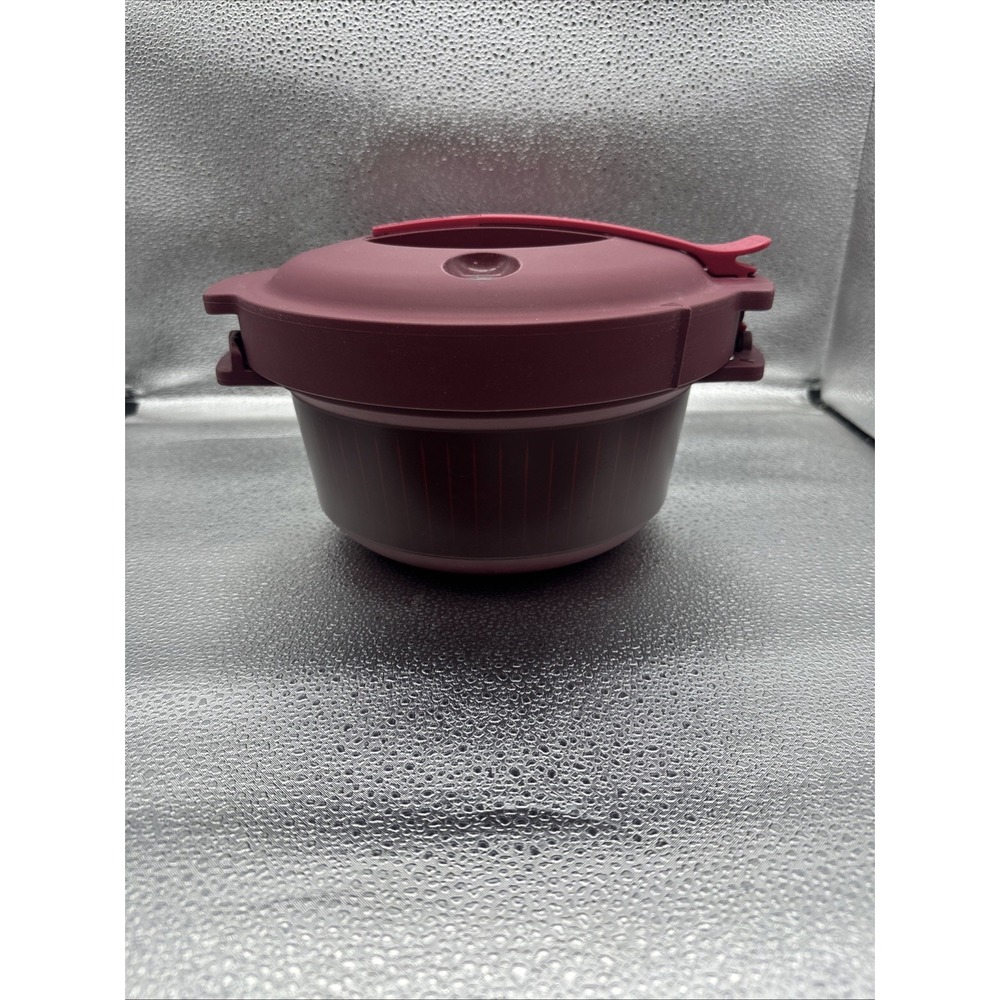 Tupperware Microwave Pressure Cooker 3 Quart Burgundy 2014 7643A-2